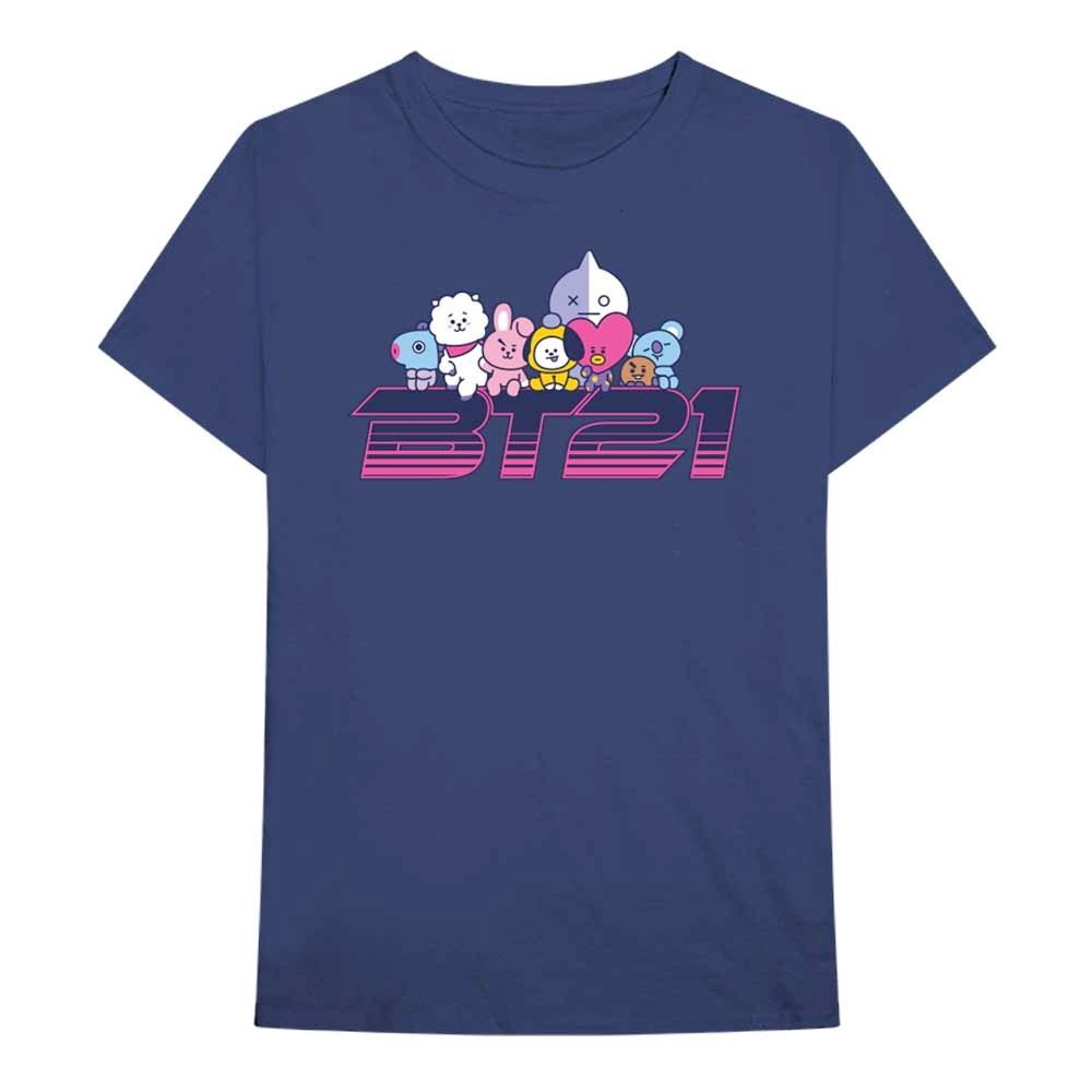 BT21 - Space Wappen Logo Mens T-shirt - Blue